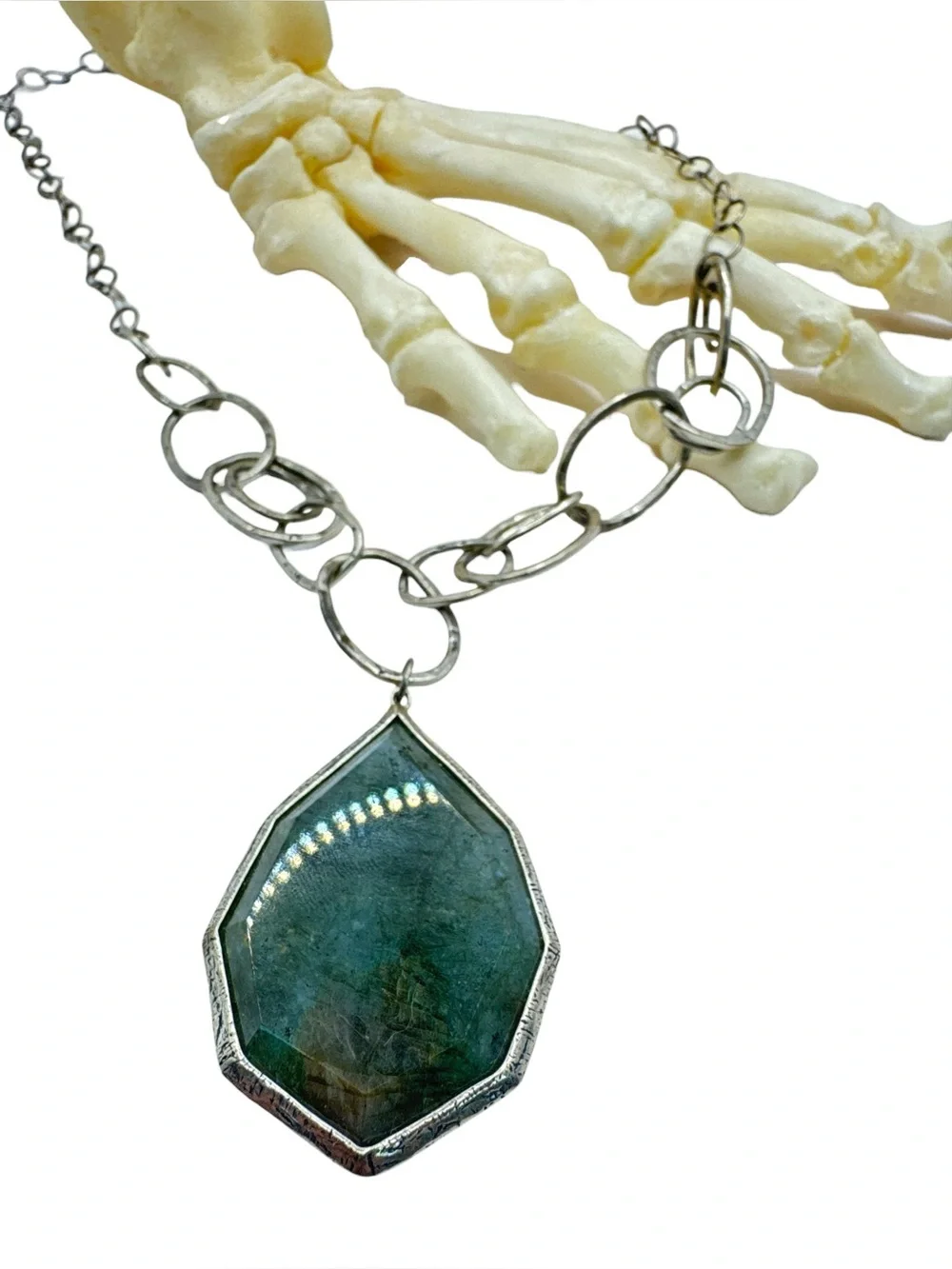Vintage Silpada Sterling Silver Labradorite Wild Blue Yonder Necklace 24”